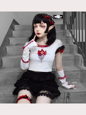 Bloody Girl Gothic Top by Blood Supply (BSY105)